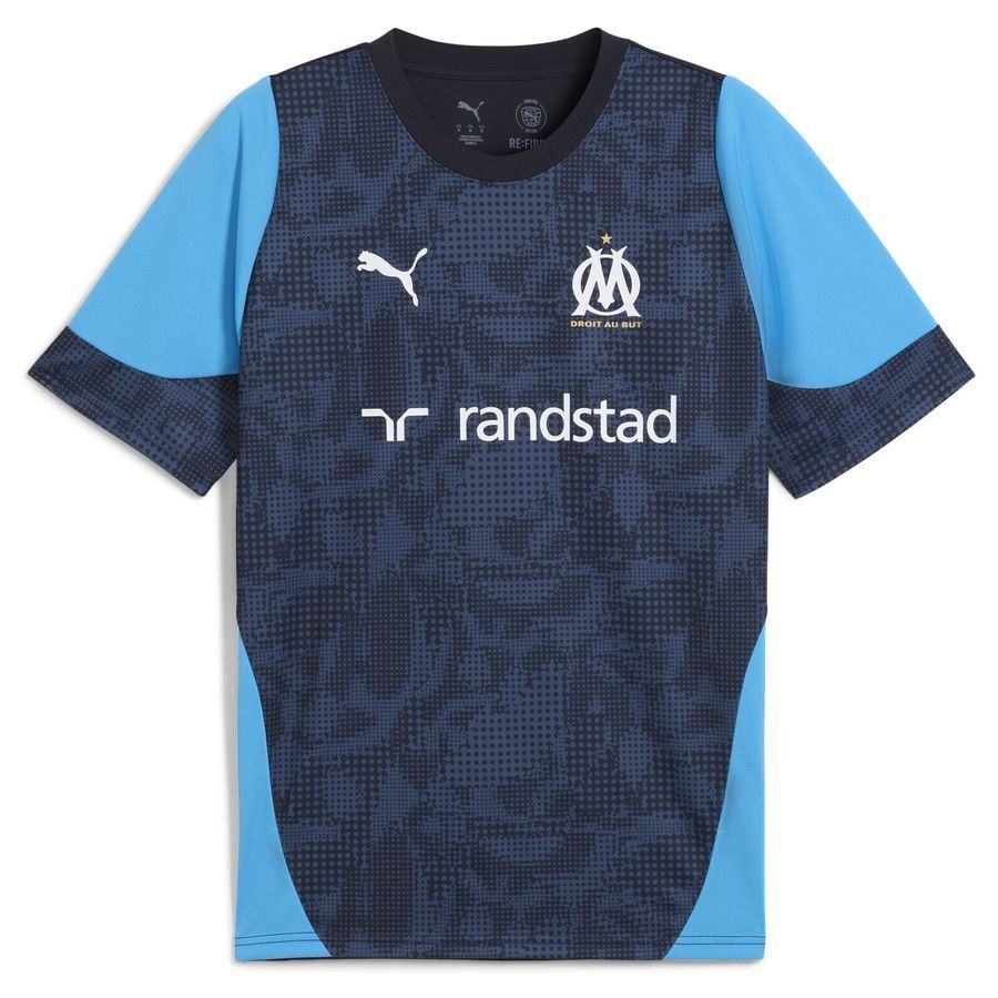 Marseille Training T-Shirt - New Navy/Bleu Azur - Men's-SoccerKits Hub | Buy Soccer Jerseys Online
